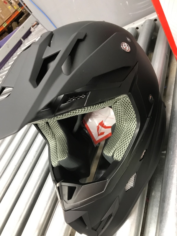 Photo 2 of *** USED *** GLX GX23 Dirt Bike Off-Road Motocross ATV Motorcycle Full Face Helmet for Men Women, DOT Approved (Matte Black, Medium) Matte Black Medium