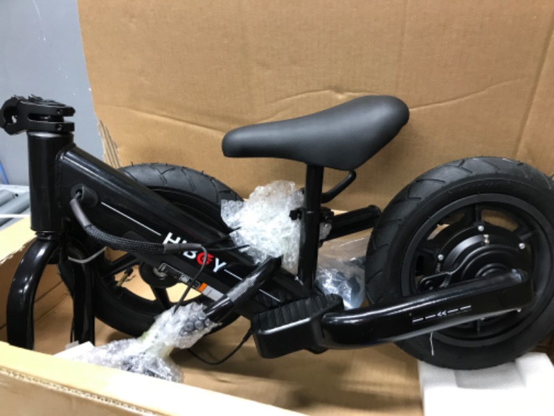 Photo 5 of *** UNABLE TO TEST ***Hiboy BK1 Electric Bike for Kids Ages 3-5 Years Old, 24V 100W Electric Balance Bike with 12 inch Inflatable Tire and Adjustable Seat, Electric Motorcycle for Kids Boys & Girls Black