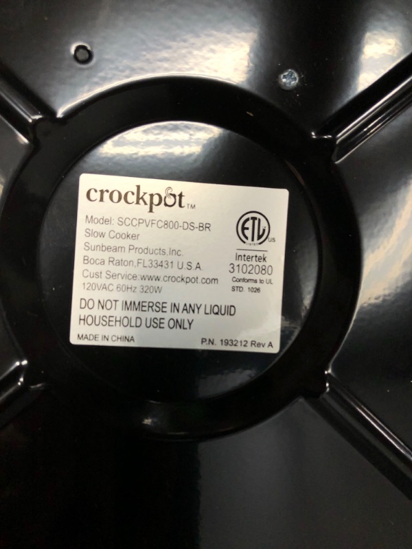 Photo 5 of Crock-Pot 8-qt. Black Stainless Digital Slow Cooker, Multicolor, 8 QT
