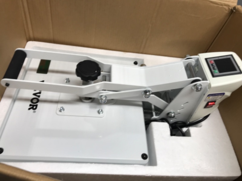 Photo 3 of VEVOR Heat Press, 15x15 Heat Press Machine, Fast Heating, High Pressure Heat Press Machine for T-Shirt, Power Digital Industrial Sublimation Printer for Heat Transfer Vinyl, Easy to Use, White Heat Press Machine 15x15