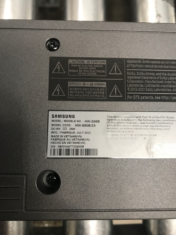 Photo 4 of SAMSUNG HW-S50B/ZA 3.0ch All-in-One Soundbar w/Dolby 5.1, DTS Virtual:X, Q Symphony, Built in Center Speaker, Adaptive Sound Lite, Bluetooth Multi Connection, 2022 Black HW-S50B Soundbar