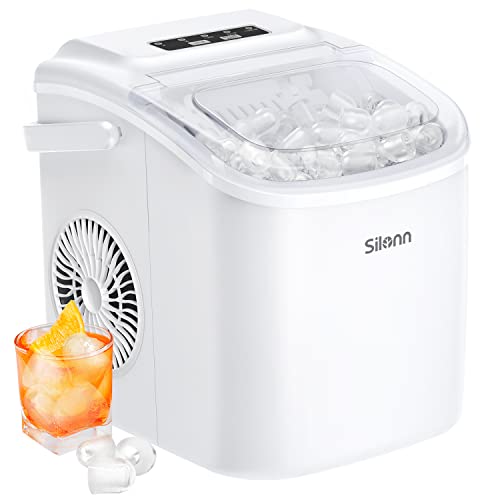 Photo 1 of Silonn Countertop Ice Maker, 9 Cubes Ready in 6 Mins, 26lbs in 24Hrs, Self-Cleaning Ice Machine with Ice Scoop and Basket, 2 Sizes of Bullet Ice for 