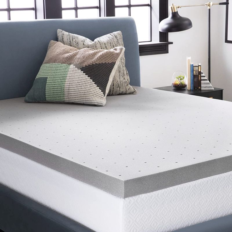 Photo 1 of 
Lucid 3 Inch Mattress Topper King – Memory Foam – Bamboo Charcoal Infusion – Cooling Ventilation 
