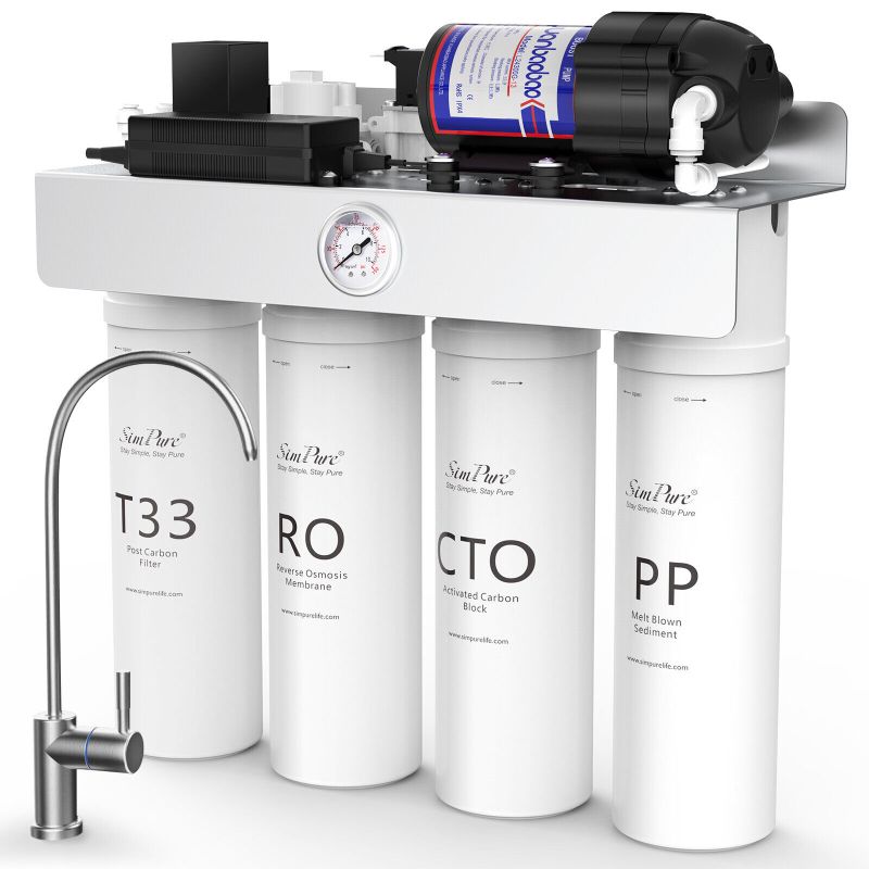 Photo 1 of SimPure T1-400 UV Reverse Osmosis RO Drinking Water Filter System Purifier TDS=0