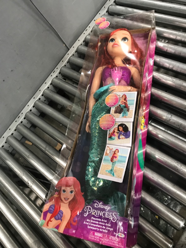 Photo 2 of Disney Princess Ariel Doll My Size 32" Tall Playdate Ariel Doll with Long Flowing Hair & Dinglehopper Hairbrush - Disney's The Little Mermaid 30 Year Anniversary