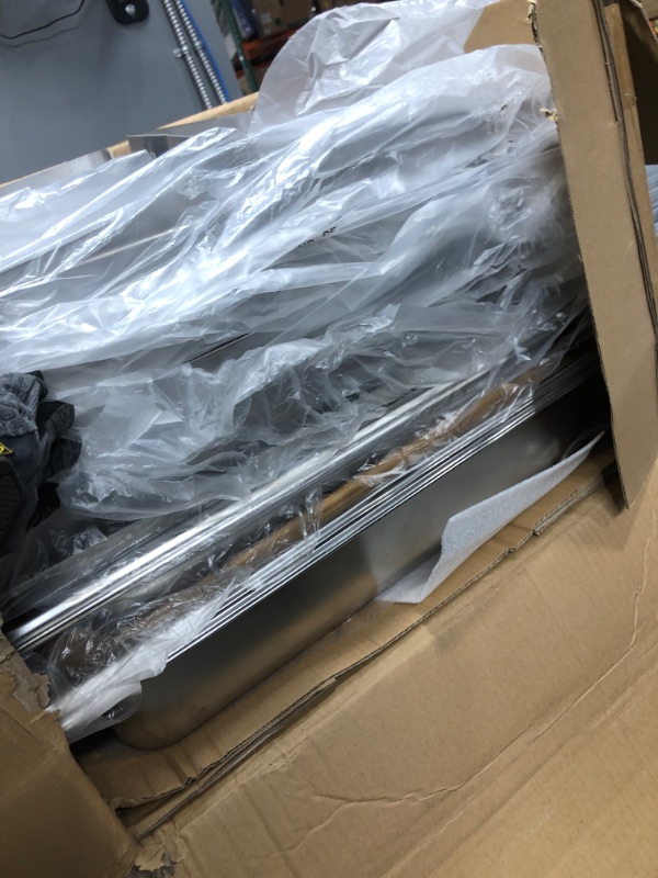 Photo 1 of ALPHA LIVING 70014-GRAY 4 Pack 8QT Chafing Dish High Grade Stainless Steel Chafer Complete Set, 8 QT, Alpine Gray Handle