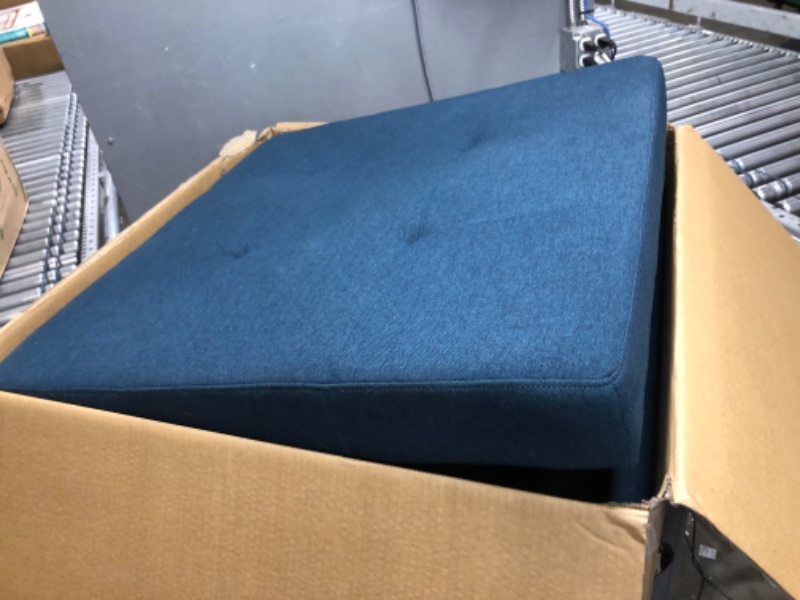 Photo 2 of **has  pet hair, needs to be cleaned**
GDF Studio Christopher Knight Home Chatsworth Fabric Storage Ottoman, Navy Blue 30.5" L x 30.5" W x 15.25" H