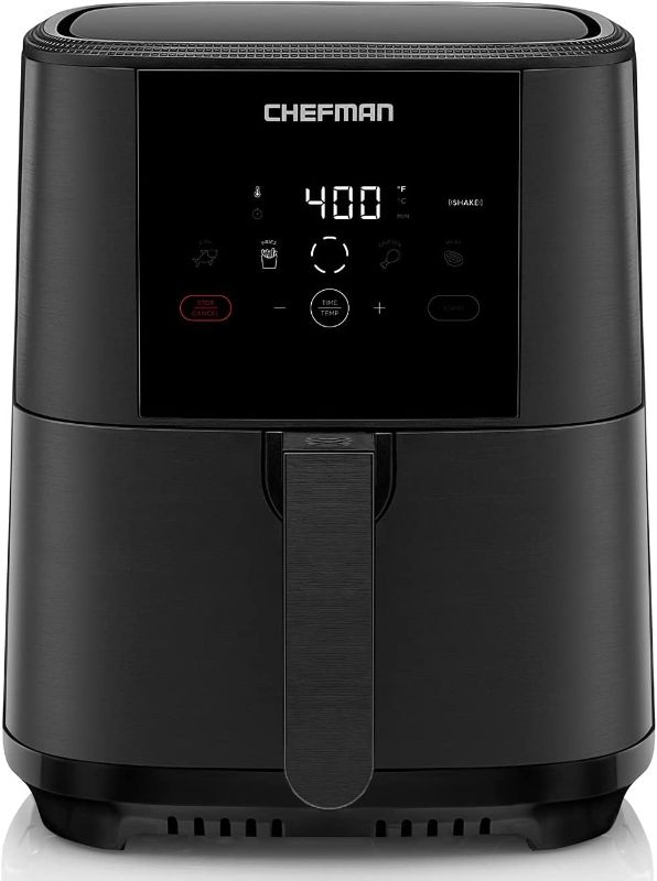 Photo 1 of Chefman TurboFry Touch Air Fryer, The Most Compact And Healthy Way To Cook Oil-Free, One-Touch Digital Controls And Shake Reminder For The Perfect Crispy