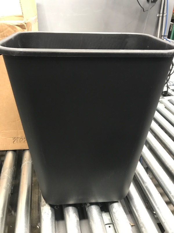 Photo 2 of AmazonCommercial 10 Gallon Commercial Office Wastebasket, Black, 1-Pack BLACK 10 GALLON 1 pack