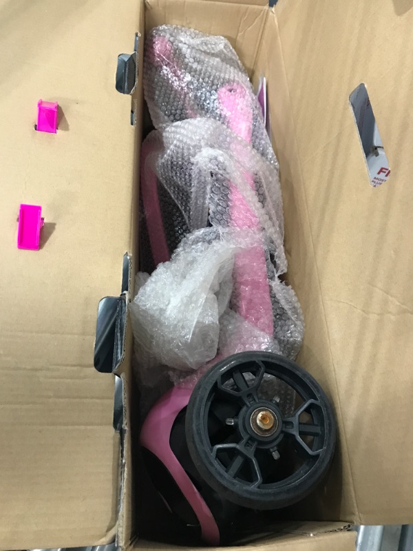 Photo 3 of ***PARTS ONLY*** Kick Scooters for Kids Ages 3-5 (Suitable for 2-12 Year Old) Adjustable Height Foldable Scooter Removable Seat, 3 LED Light Wheels, Rear Brake, Wide Standing Board, Outdoor Activities for Boys/Girls B-Pink Y200 - w/o music