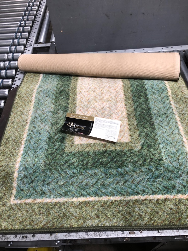 Photo 2 of *USED*Brumlow Mills Muted Braided Print Home Indoor Area Rug for Living Room Decor, Dining, Kitchen Rug, or Bedroom Mat, 2'6" x 3'10", Green 2 ft 6 in x 3 ft 10 in Green