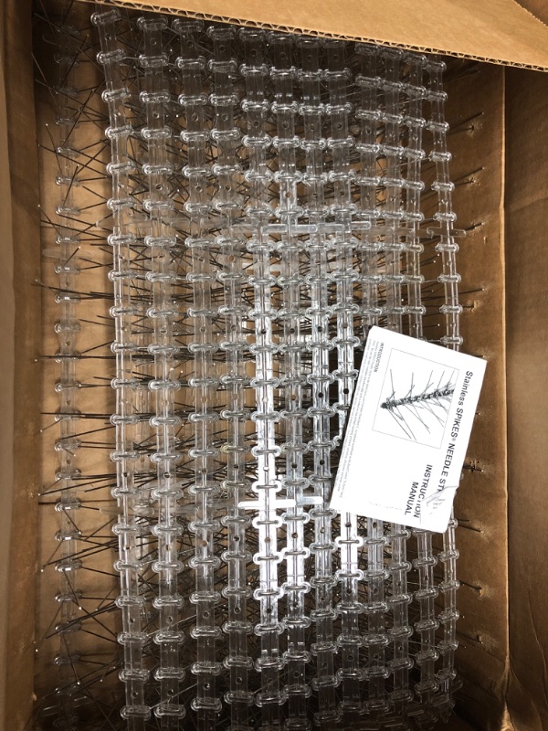 Photo 2 of *USED*Bird-X STS-50 Regular Width 6-inch Stainless Steel Bird Spikes, Metal Roof Guard Pigeon Prevention, Rodent Deterrent, Animal and Pest Control Supplies, 50 feet 50 feet Bird Spikes