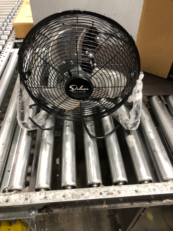 Photo 3 of *USED*Simple Deluxe 12 Inch 3-Speed High Velocity Heavy Duty Metal Industrial Floor Fans, Black 12 Inch 1-Pack Fan