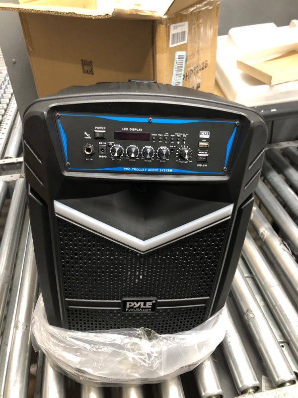 Photo 3 of Portable Bluetooth PA Speaker System - 800W Rechargeable Outdoor Bluetooth Speaker Portable PA System, Pyle PPHP1242B & Pro Includes 15ft XLR Cable to 1/4''Audio Connection, Connector, Black (PDMIC58) 12 in Speaker System + 15ft XLR Cable