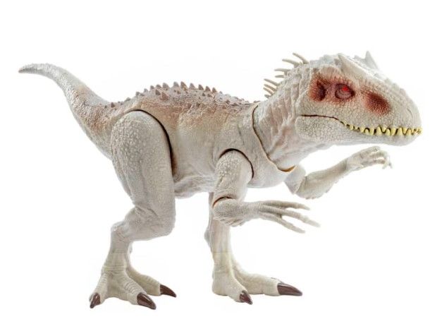 Photo 1 of ??Jurassic World Destroy ‘N Devour Indominus Rex with Chomping Mouth ? & Roarin’ Tyrannosaurus Rex Large Action Figure with Primal Attack Feature, Sound, Realistic Shaking, Movable Joints Convenient Rex + Action Figure