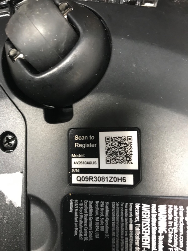 Photo 2 of ***PARTS ONLY***NONFUNCTIONAL***
 Shark AV2501AE Ai Robot Vacuum with XL HEPA Self-Empty Base, Bagless, 60-Day Capacity, LIDAR Navigation, Perfect for Pet Hair, Compatible with Alexa