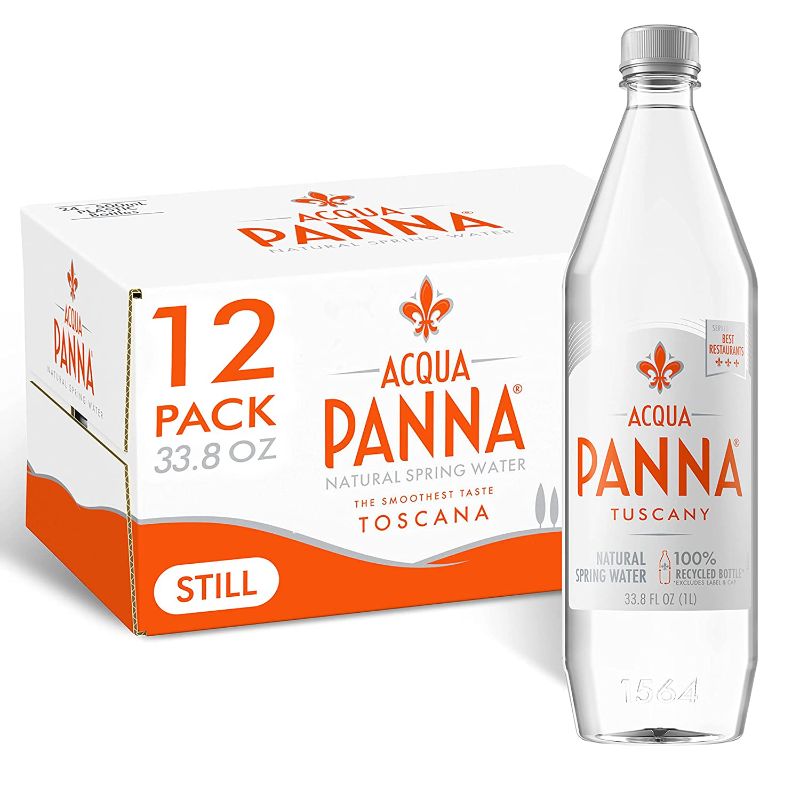 Photo 1 of Acqua Panna Natural Spring Water, 33.8 Oz Plastic Bottles (12 Pack)
