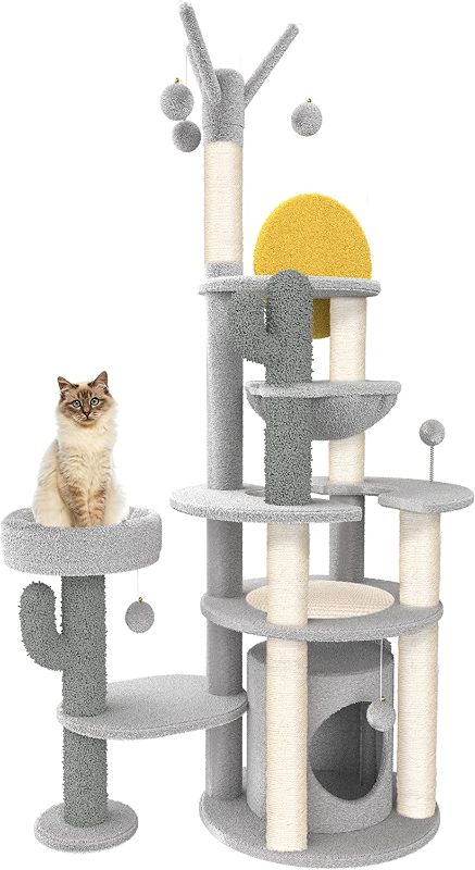 Photo 1 of 72" Cat Tree Tower Furniture for Indoor Large Cat with Condo,Hammock,Scratching Post Pad Into The West