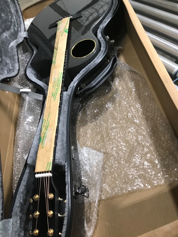 Photo 6 of Enya Carbon Fiber Acoustic Electric Guitar X4 Pro AcousticPlus 41” Cutaway Guitar Bundle with Hard Case, Leather Strap(EA-X4E Pro)