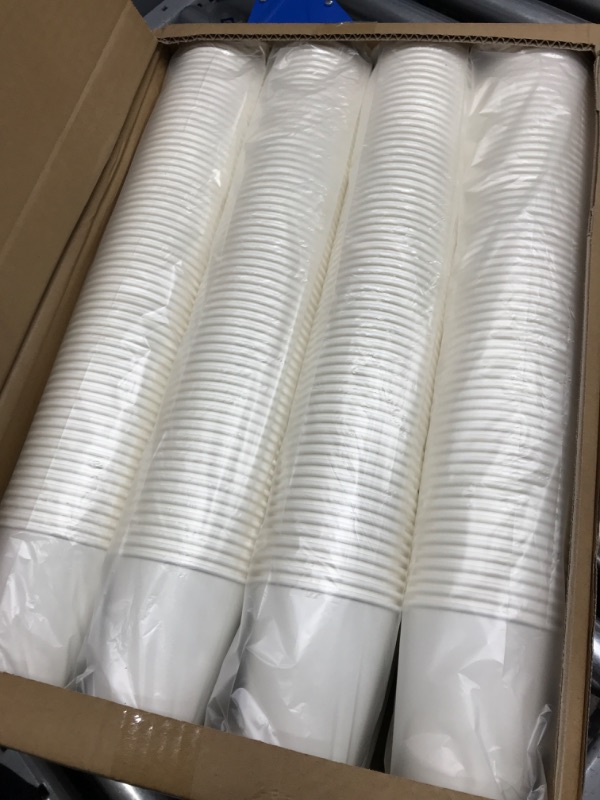 Photo 2 of [12 oz 500 pack] Paper Coffee Cups,Paper Cups 12oz, Hot Cups, Ideal for Hot Drinks, Coffee(white) 12 oz 500 Count (Pack of 1)