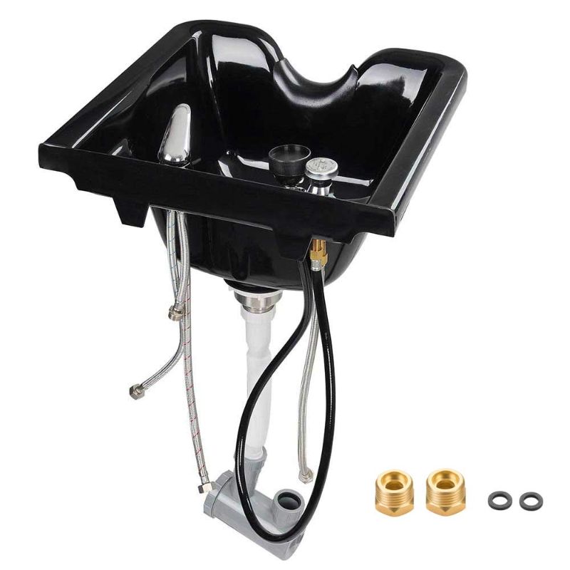 Photo 1 of AW Shampoo Bowl Hair Sink with Gel Neck Rest Hair Trap CUPC Vacuum Breaker Barber Salon Spa Mounting Ability for Home Barbershop