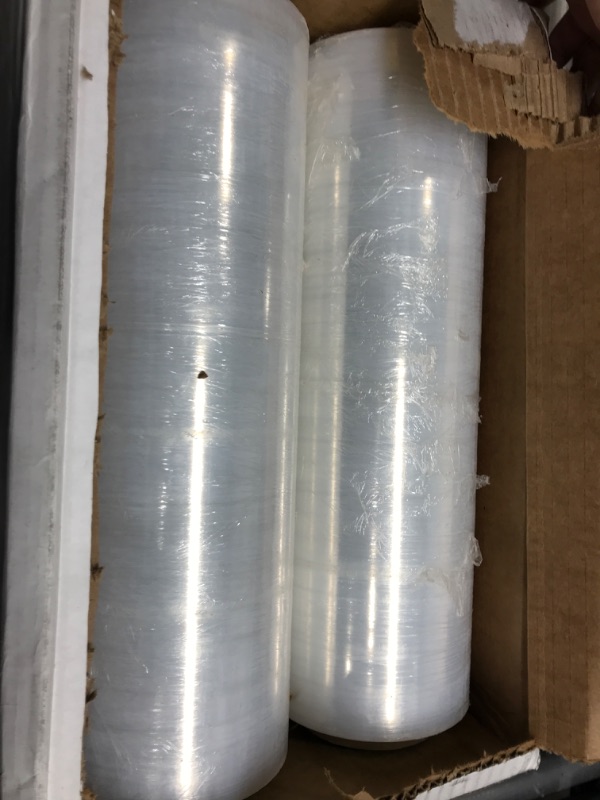 Photo 2 of PackageZoom 4 Rolls 15" x 1500 Ft Stretch Wrap Heavy Duty, 55 Gauge High Performance Stretch Film Replaces 80 Gauge Low Films, Clear Hand Stretch Wrap 15" wide x 1500 ft / 4 Rolls