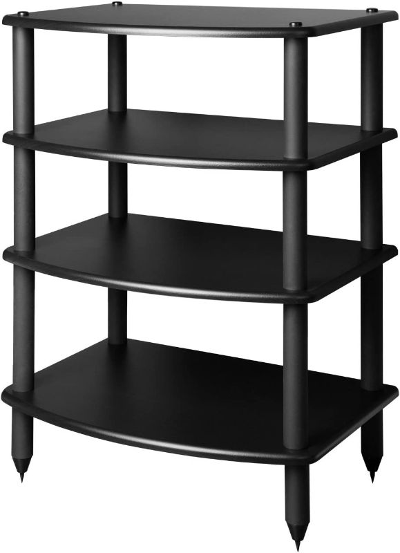 Photo 1 of Shelf Audio Rack, Media Stand, and Components Cabinet 4 Shelf Black