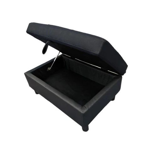 Photo 1 of  Faux Leather ottoman Storage ottoman approximately dimension: 34" x 24" x 15.5" 