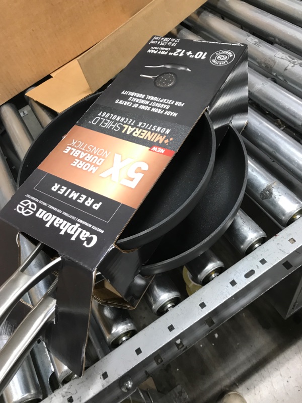 Photo 1 of Calphalon Premier Hard-Anodized Nonstick Frying Pan Set, 10-Inch and 12-Inch Frying Pans New 10" & 12" Frying Pans w/ MineralShield™ Pan Set