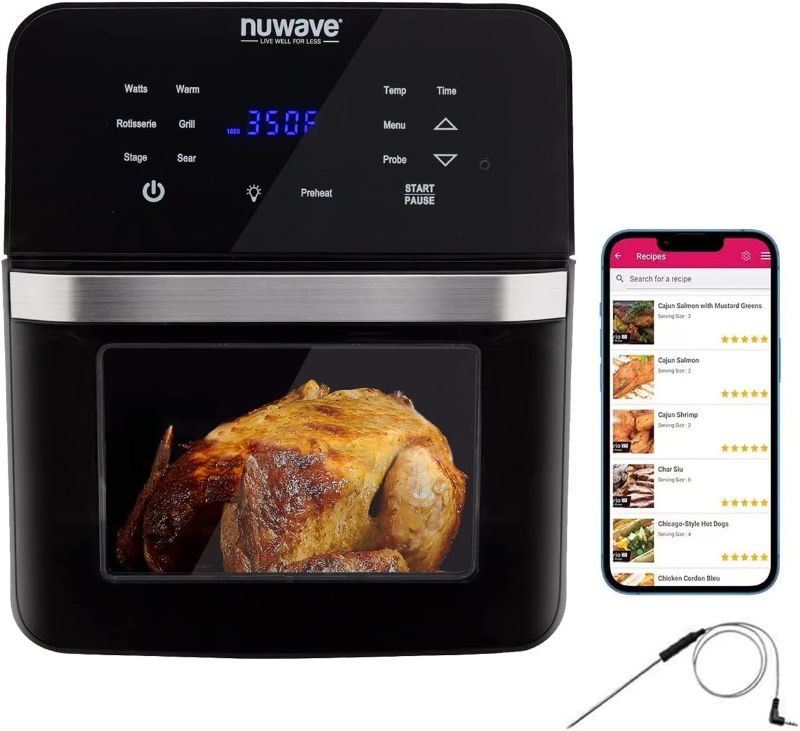 Photo 8 of 
NUWAVE Brio Air Fryer Smart Oven, 15.5-Qt X-Large Family Size, Countertop Convection Rotisserie Grill Combo, Non-Stick Drip Tray, Stainless Steel Rotisserie...