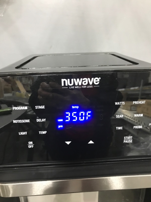 Photo 1 of 
NUWAVE Brio Air Fryer Smart Oven, 15.5-Qt X-Large Family Size, Countertop Convection Rotisserie Grill Combo, Non-Stick Drip Tray, Stainless Steel Rotisserie...