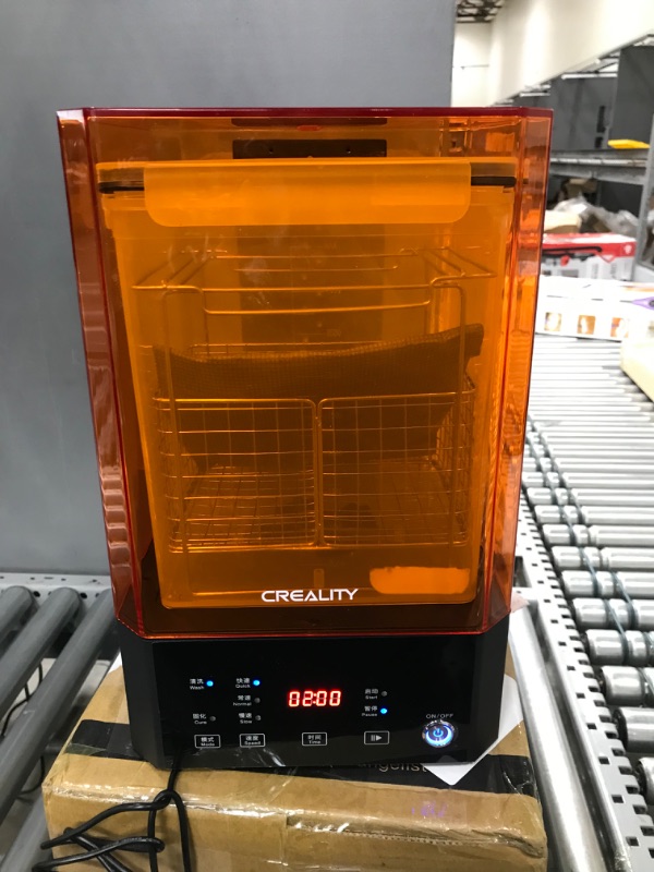 Photo 2 of Creality 3D UW-01 Washing and Curing Machine 2 in 1 UV Curing Rotary Box Bucket for LCD/DLP/SLA Resin 3D Printer Models 7.42x6x7.8 inches Transparent Visiblet
