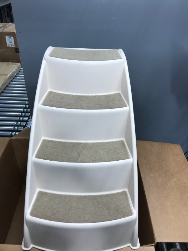 Photo 2 of ** STOCK PHOTO AS REFERENCE ** Pet Stairs for Indoor/Outdoor at Home or Travel - Dog Steps for High Beds - Pet Steps with Siderails, Non-Slip Pads - Durable, Support up to 150 lbs - Large, Tan