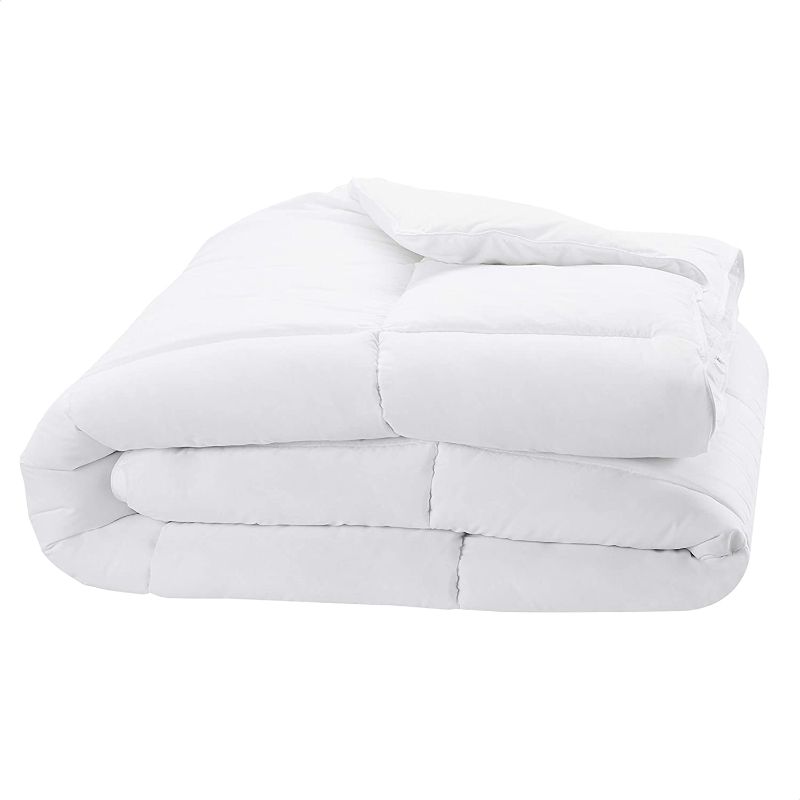 Photo 1 of *Used* Amazon Basics Down Alternative Bedding Comforter Duvet Insert, Full / Queen, White, Light
