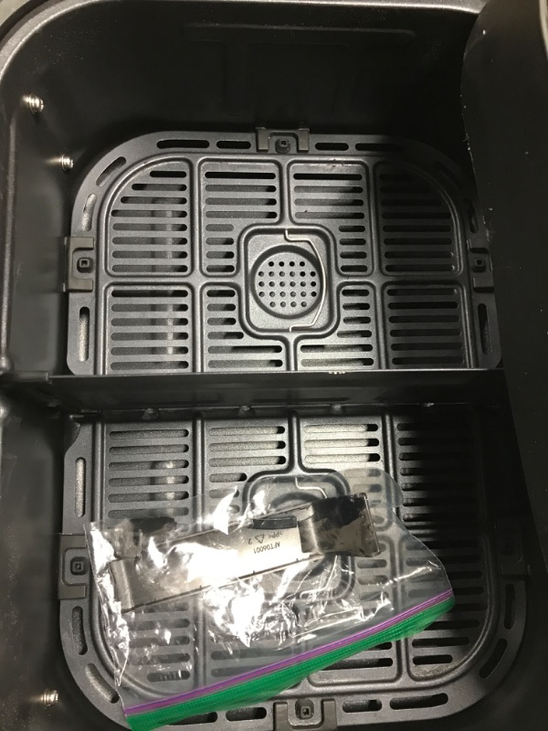 Photo 5 of *Tested/Major Damage to Handles-See Photos* Instant Vortex 9 Quart VersaZone 8-in-1 Air Fryer with Dual Basket Option, From the Makers of Instant Pot with EvenCrisp Technology, Nonstick and Dishwasher-Safe Basket, App With Over 100 Recipes 9QT Dual Basket