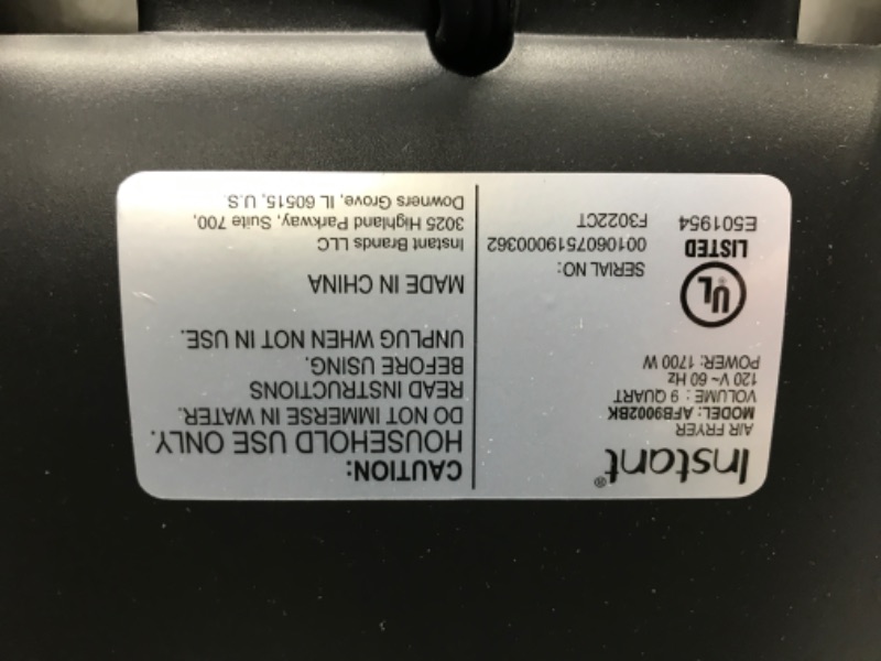 Photo 2 of *Tested/Major Damage to Handles-See Photos* Instant Vortex 9 Quart VersaZone 8-in-1 Air Fryer with Dual Basket Option, From the Makers of Instant Pot with EvenCrisp Technology, Nonstick and Dishwasher-Safe Basket, App With Over 100 Recipes 9QT Dual Basket