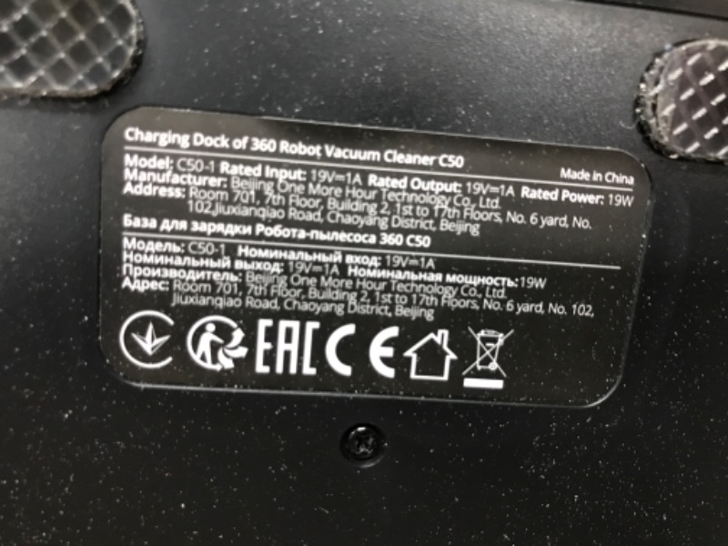 Photo 1 of *Tested* + 360 C50 Robot Vacuum and Mop, 2600 Pa, Zigzag Cleaning, Scheduled Cleaning, Edge, Spot, Deep Cleaning, Compatible with Alexa and Google Assistant, Black New-C50