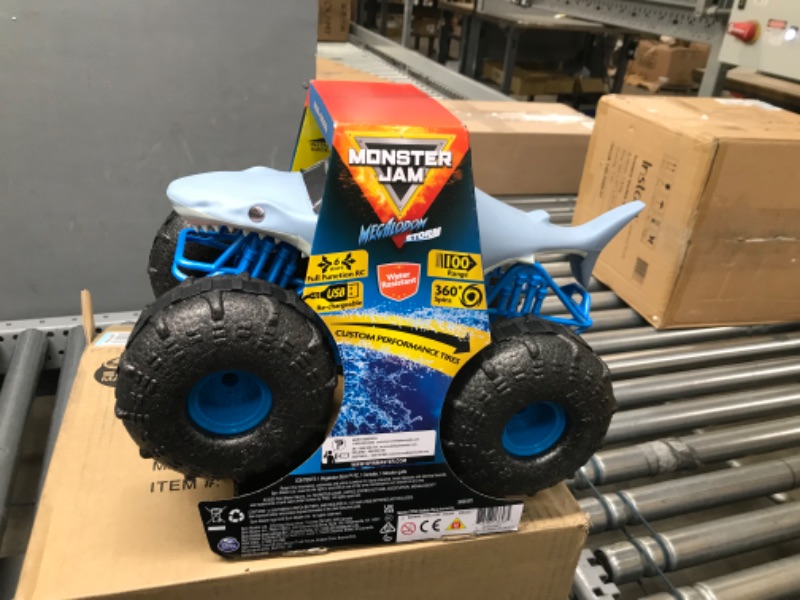 Photo 2 of Monster Jam Official Megalodon Storm All-Terrain Remote Control Monster Truck - 1:15 Scale