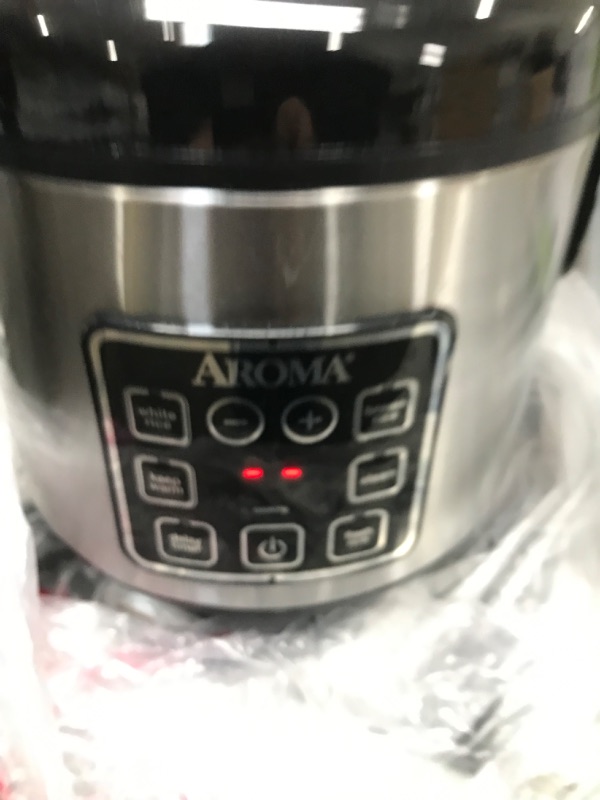 Photo 2 of Aroma Housewares ARC-914SBD Digital Cool-Touch Rice Grain Cooker and Food Steamer, Stainless, Silver, 4-Cup (Uncooked) / 8-Cup (Cooked) Basic