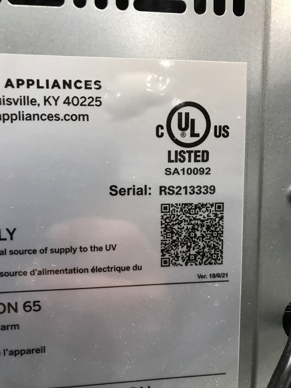 Photo 3 of ***Item turns on but does not produce ice***  GE Profile Opal | Countertop Nugget Ice Maker | Portable Ice Machine Makes up to 24 lbs. of Ice Per Day | Stainless Steel Finish Ice Maker Only No Bluetooth