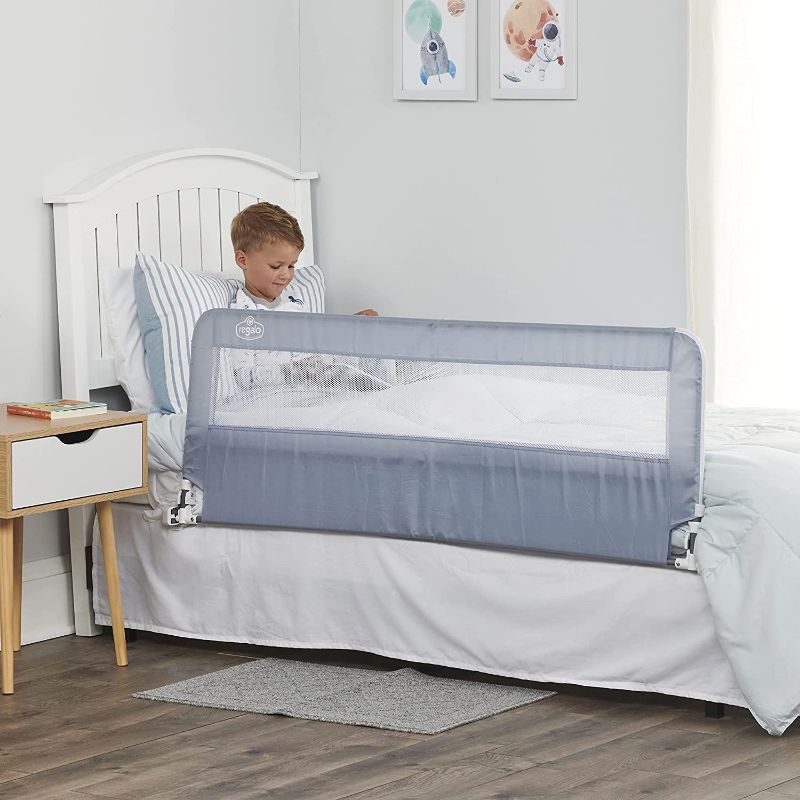 Photo 1 of 
Regalo Hideaway 54-Inch Extra Long Bedrail, with Reinforced Anchor Safety System
Size:Gray
Color:54 Inch