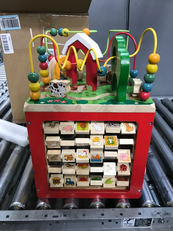 Photo 3 of Battat - Wooden Activity Cube - Discover Farm Animals Activity Center for Kids 1