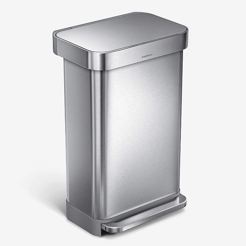 Photo 1 of  45 Liter / 12 Gallon Rectangular Hands-Free Kitchen Step Trash Can with