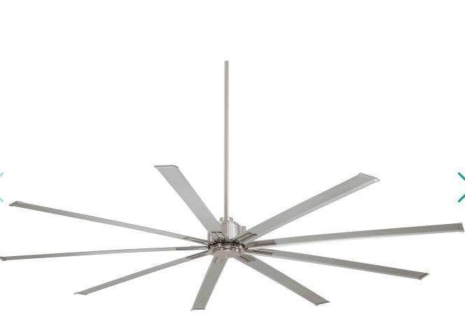 Photo 1 of  9 Blade Indoor Ceiling Fan with Remote Included Silver 