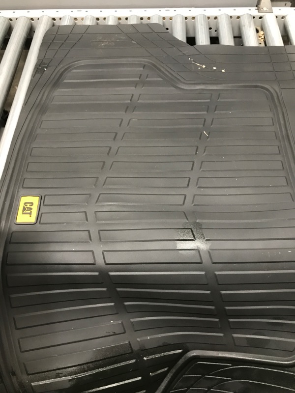 Photo 2 of Caterpillar ToughRide Heavy Duty Automotive Rubber Cargo Liner Trunk Floor Mat, All Weather Protection, Trimmable to Fit Most Vehicles Car Truck Van SUV, Black, 53" x 36.25"in  