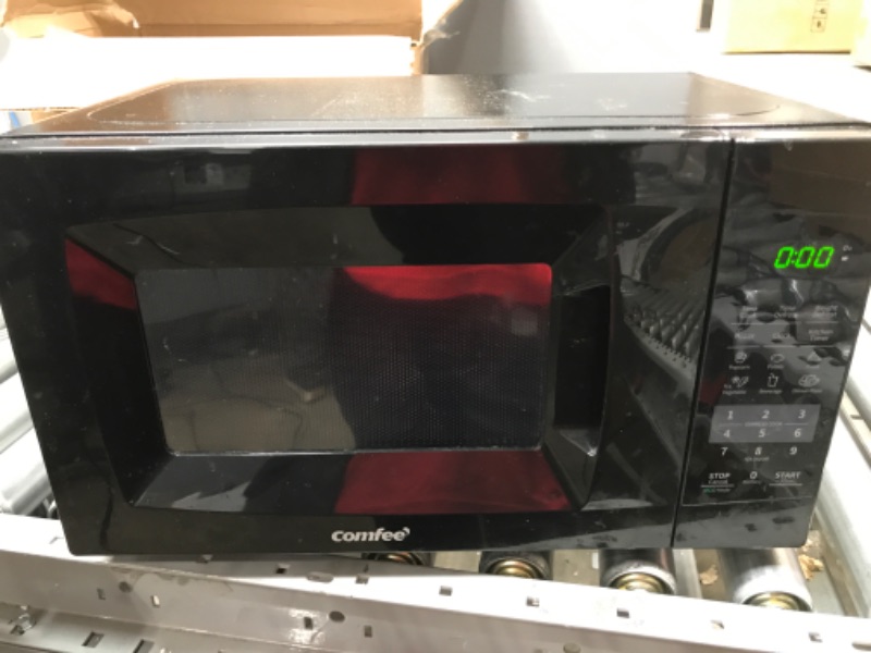 Photo 3 of ***PARTS ONLY*** COMFEE' EM720CPL-PMB Countertop Microwave Oven with Sound On/Off, ECO Mode and Easy One-Touch Buttons, 0.7cu.ft, 700W, Black Black Microwave
