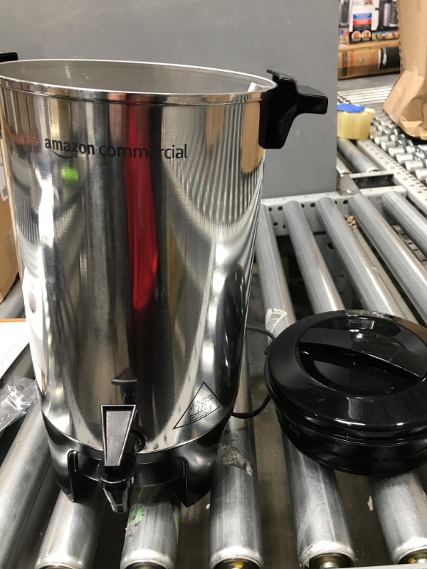 Photo 2 of AmazonCommercial Coffee Urn - Aluminum, 40 Cups/6 Liters 40 Cup 1 Spout