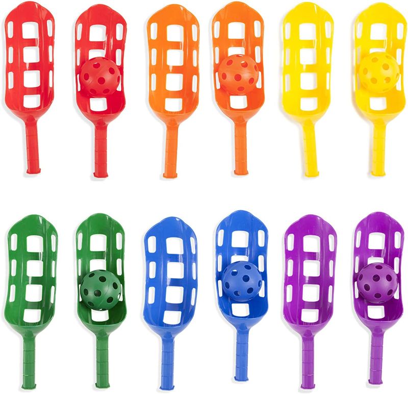 Photo 1 of Champion Sports Scoop Ball Set: Classic Outdoor Lawn Party & Kids Game in 6 Assorted Colors
