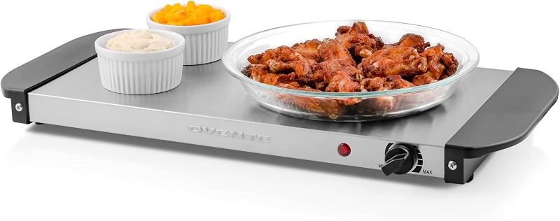 Photo 1 of Ovente Electric Food Buffet Warmer, Portable Stainless Steel Warming Tray with Temperature Control, Perfect for Indoor Dinner, Catering, House Parties, Events, Entertaining and Holiday