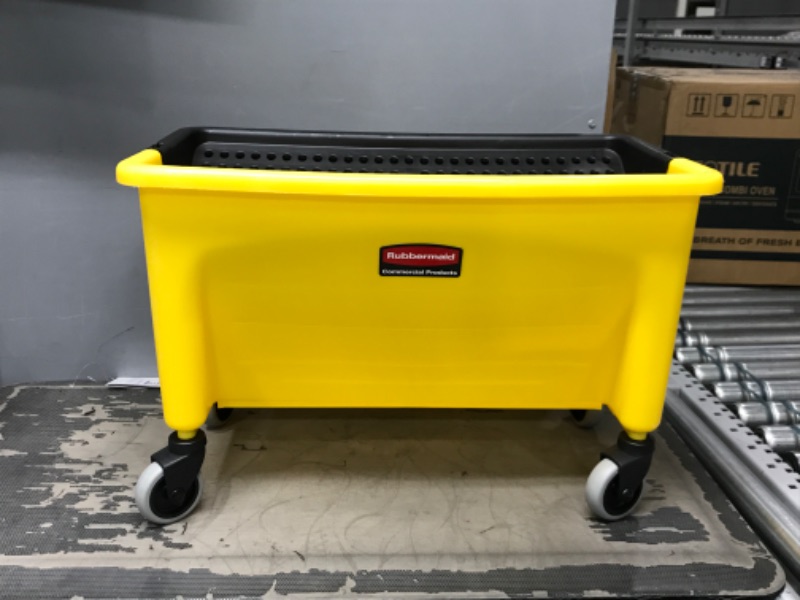 Photo 2 of 
Rubbermaid Commercial Mop Bucket, Press Wring Mop Bucket for Microfiber Flat Mops, Mop Bucket with Wringer On Wheels,18" Yellow
